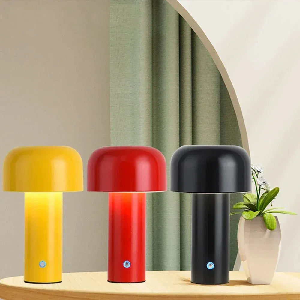 PowerMush Wiederaufladbare LED Pilzlampe | Stimmungslicht | Kabellose Tischlampe für Zuhause