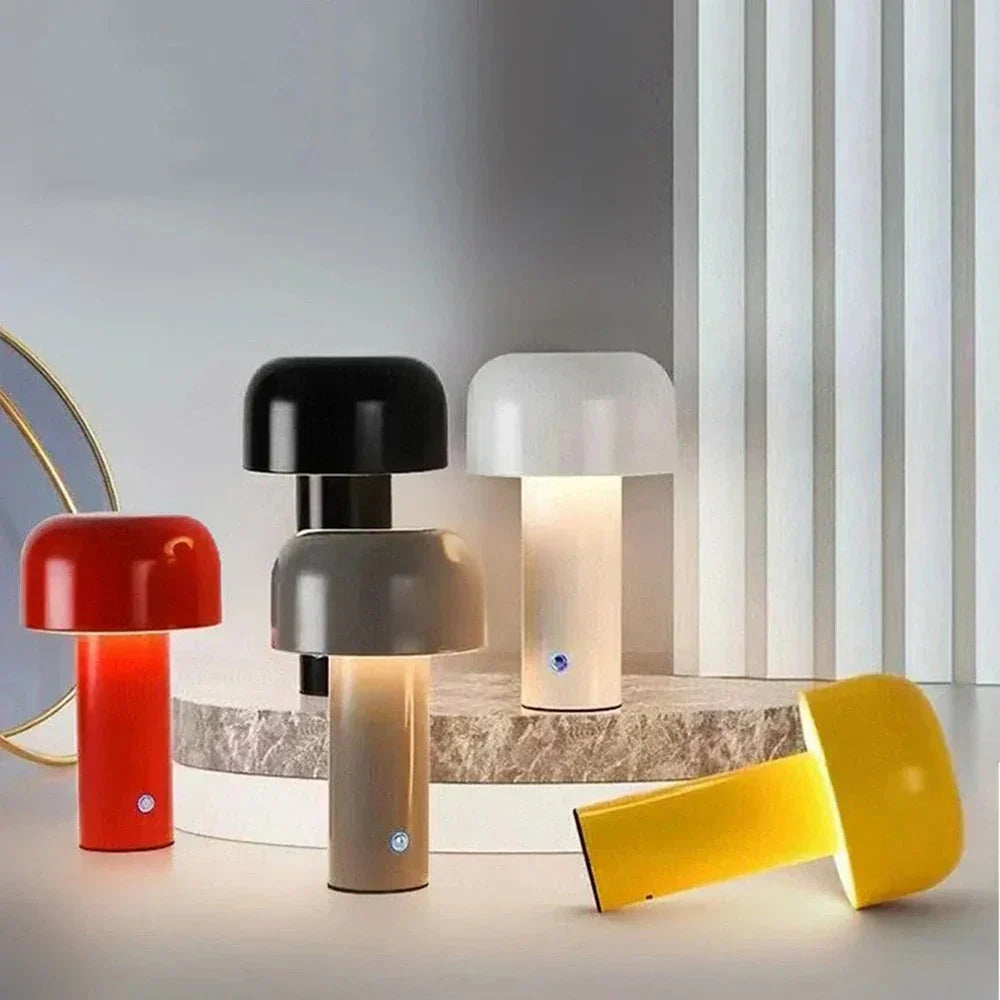 PowerMush Wiederaufladbare LED Pilzlampe | Stimmungslicht | Kabellose Tischlampe für Zuhause