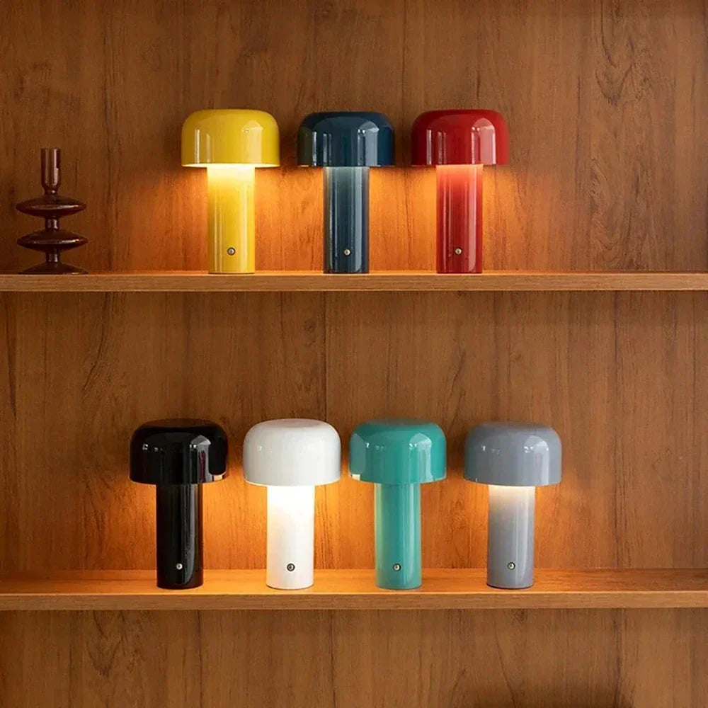 PowerMush Wiederaufladbare LED Pilzlampe | Stimmungslicht | Kabellose Tischlampe für Zuhause