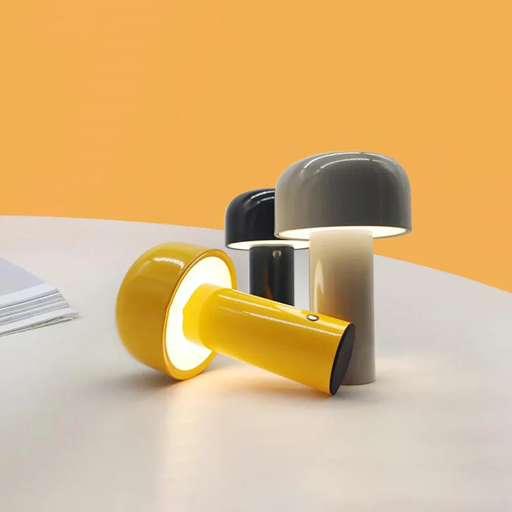 PowerMush Wiederaufladbare LED Pilzlampe | Stimmungslicht | Kabellose Tischlampe für Zuhause