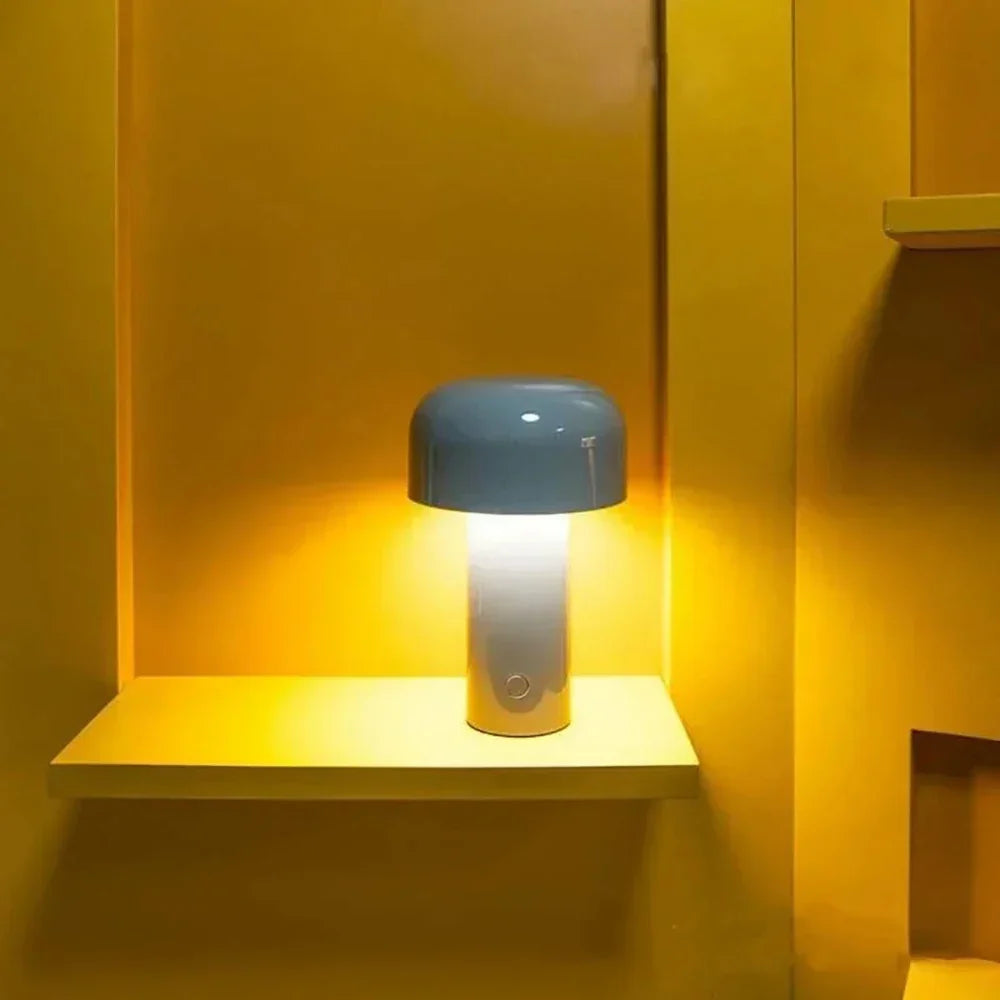 PowerMush Wiederaufladbare LED Pilzlampe | Stimmungslicht | Kabellose Tischlampe für Zuhause