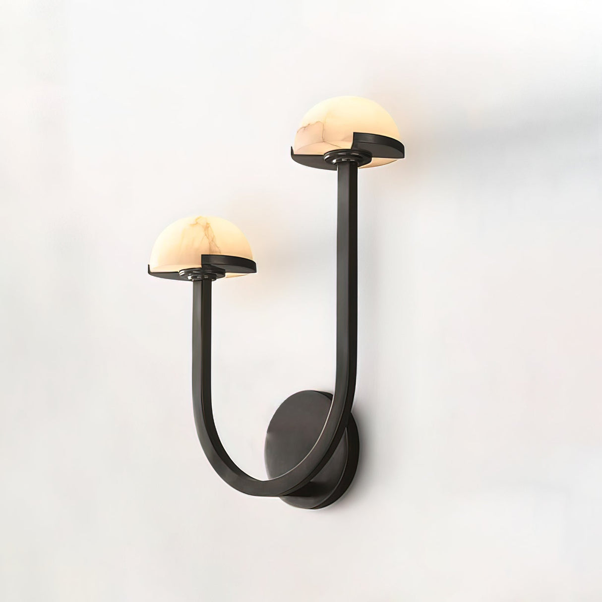 Lunomush Pilz-Alabaster Wandleuchte | Elegantes Design | Weiches Licht für Zuhause