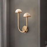 Lunomush Pilz-Alabaster Wandleuchte | Elegantes Design | Weiches Licht für Zuhause