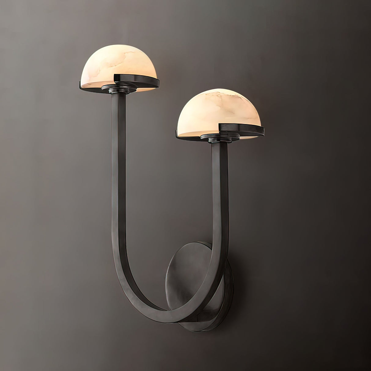 Lunomush Pilz-Alabaster Wandleuchte | Elegantes Design | Weiches Licht für Zuhause