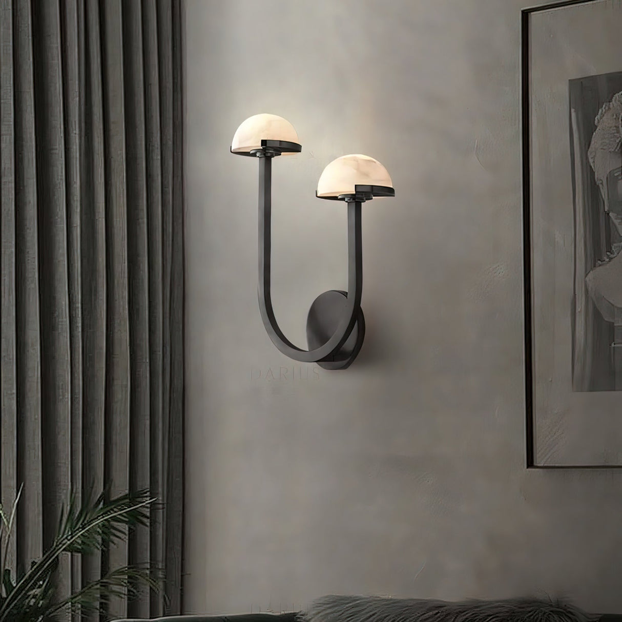Lunomush Pilz-Alabaster Wandleuchte | Elegantes Design | Weiches Licht für Zuhause