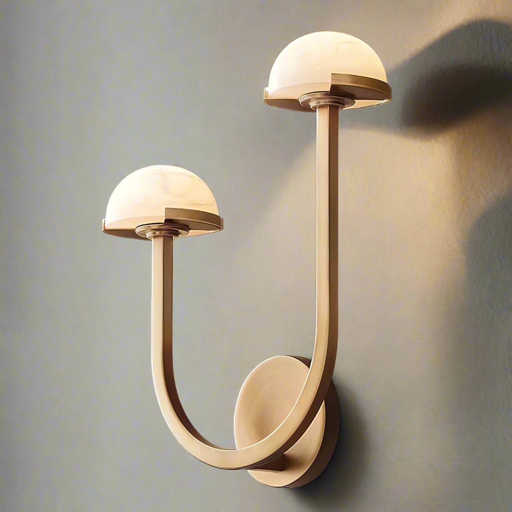 Lunomush Pilz-Alabaster Wandleuchte | Elegantes Design | Weiches Licht für Zuhause