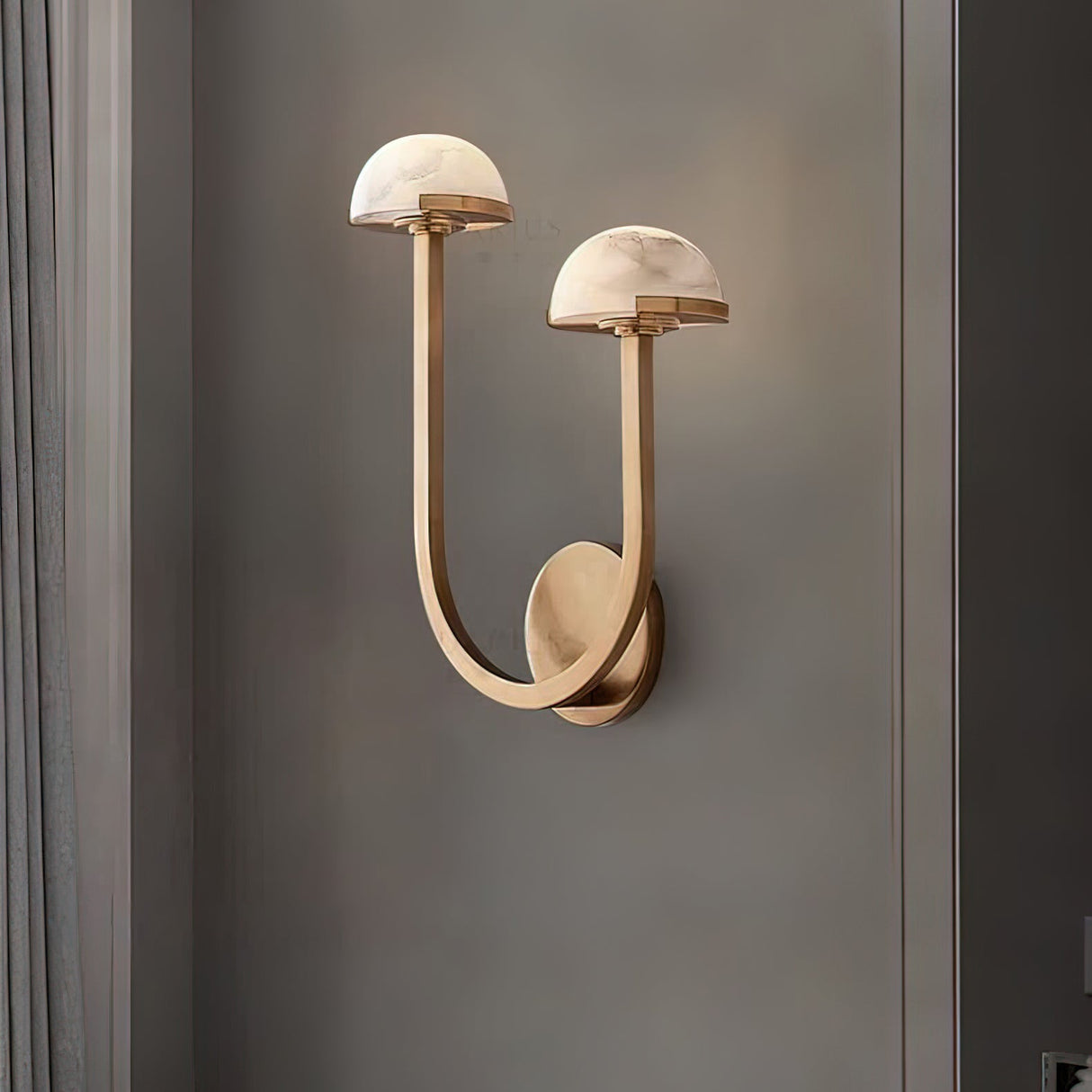Lunomush Pilz-Alabaster Wandleuchte | Elegantes Design | Weiches Licht für Zuhause