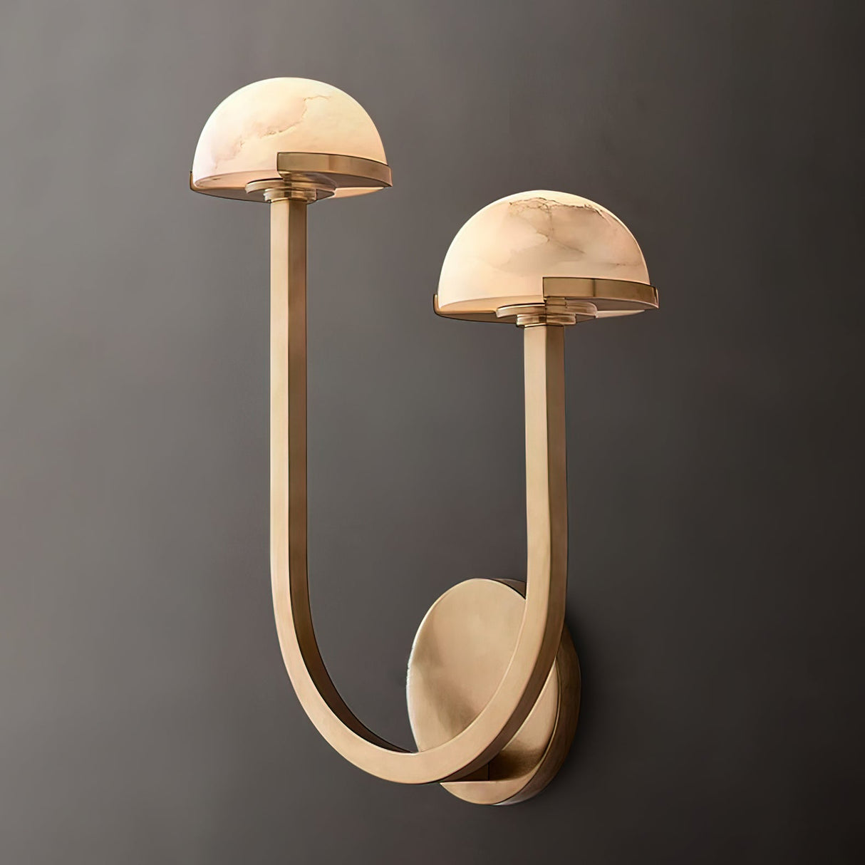 Lunomush Pilz-Alabaster Wandleuchte | Elegantes Design | Weiches Licht für Zuhause