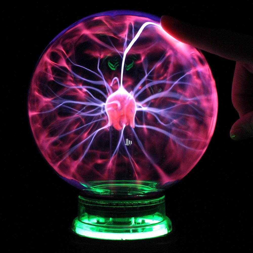 PlasmaNova Plasmakugel Nachtlicht | Interaktive Beleuchtung | Dekorative Tischlampe | Perfekt für Zuhause und Büro
