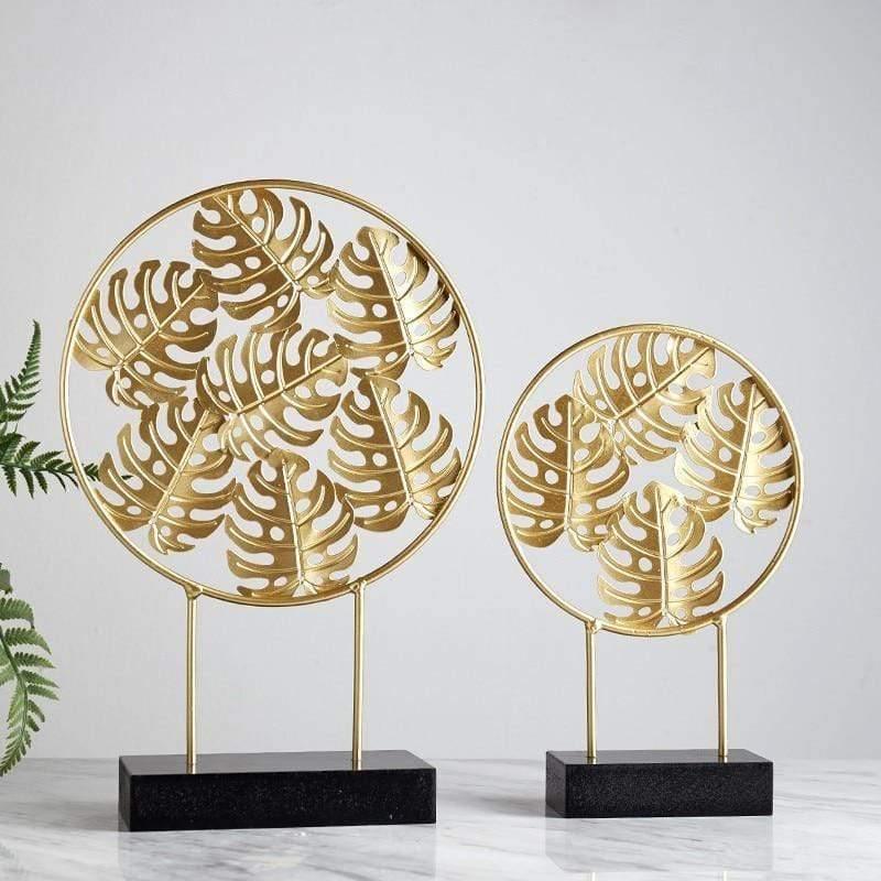 LeafyGlow Skulptur Dekofigur aus Metall | Ginkgo-Design | Wohnaccessoire | Tisch- und Regaldekoration