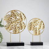 LeafyGlow Skulptur Dekofigur aus Metall | Ginkgo-Design | Wohnaccessoire | Tisch- und Regaldekoration