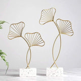 LeafyGlow Skulptur Dekofigur aus Metall | Ginkgo-Design | Wohnaccessoire | Tisch- und Regaldekoration