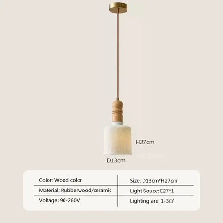 Crearo Nordic Pendelleuchte aus Massivholz | Skandinavisches Design | Warmes & Kaltes Licht | Stilvolle Beleuchtung für Zuhause