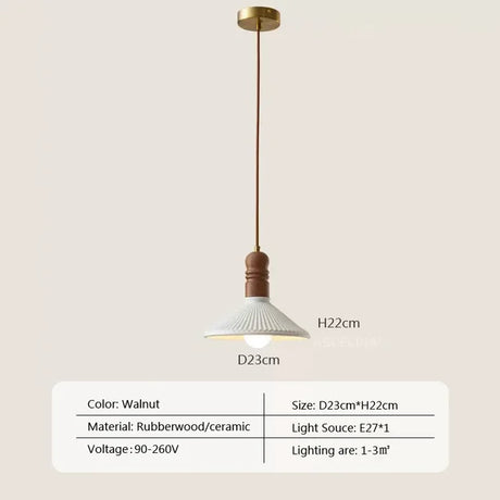 Crearo Nordic Pendelleuchte aus Massivholz | Skandinavisches Design | Warmes & Kaltes Licht | Stilvolle Beleuchtung für Zuhause