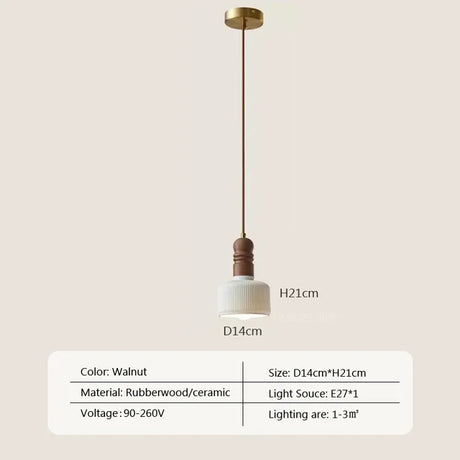 Crearo Nordic Pendelleuchte aus Massivholz | Skandinavisches Design | Warmes & Kaltes Licht | Stilvolle Beleuchtung für Zuhause