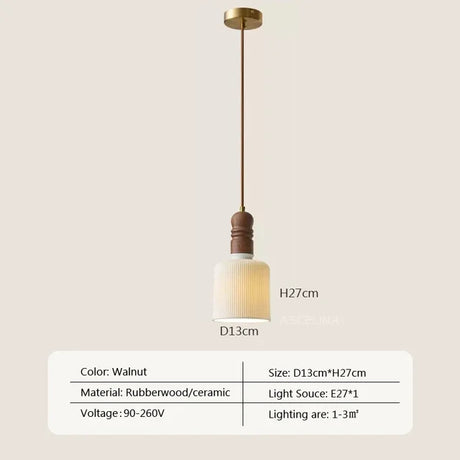 Crearo Nordic Pendelleuchte aus Massivholz | Skandinavisches Design | Warmes & Kaltes Licht | Stilvolle Beleuchtung für Zuhause