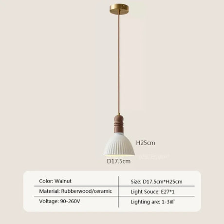 Crearo Nordic Pendelleuchte aus Massivholz | Skandinavisches Design | Warmes & Kaltes Licht | Stilvolle Beleuchtung für Zuhause