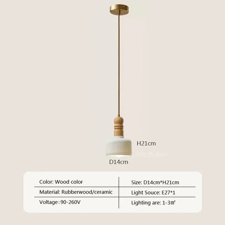 Crearo Nordic Pendelleuchte aus Massivholz | Skandinavisches Design | Warmes & Kaltes Licht | Stilvolle Beleuchtung für Zuhause