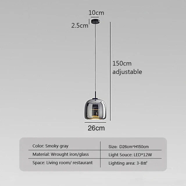 LumiSphere Minimalistische Glaslampe | Modernes Design | Elegante Dekoleuchte für Zuhause