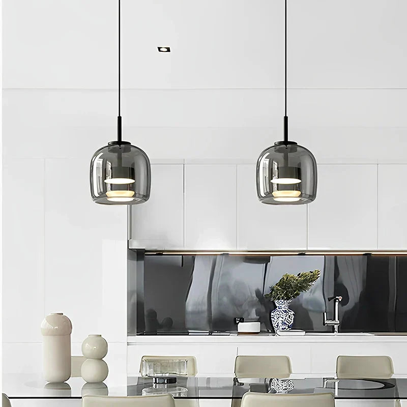 LumiPure Glas Pendelleuchte | Modernes Design | Stimmungslicht | Perfekt für Esszimmer & Wohnzimmer