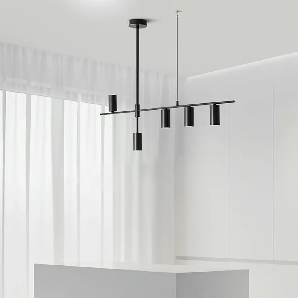 LunaRay Moderner Kronleuchter | Elegante Beleuchtung | Längliches Design | LED-Pendelleuchte