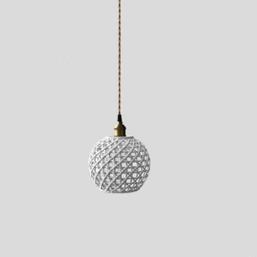 PorceLume Japanische Porzellan-Pendelleuchte | Modernes Design | 1-Licht Kuppel | Handgefertigte Lichtkunst