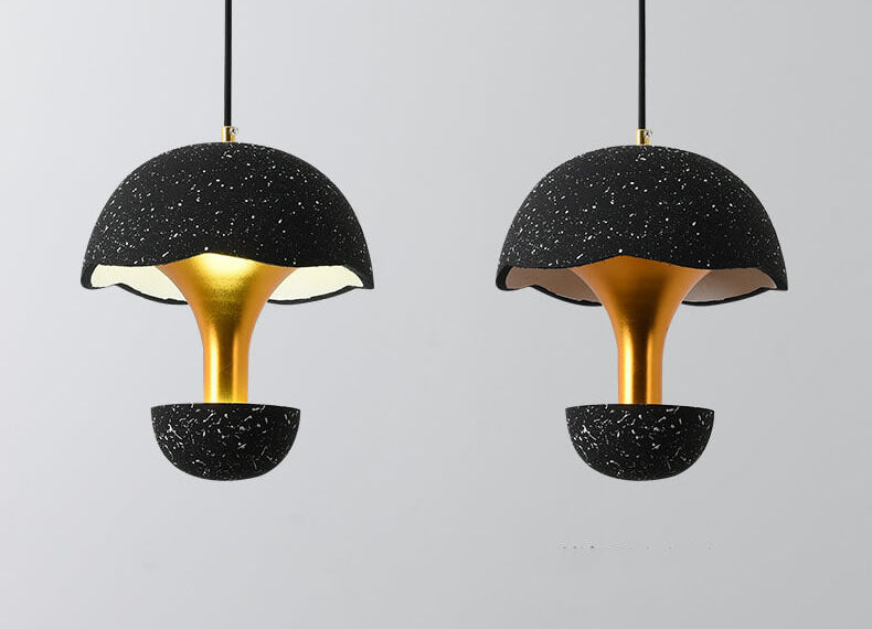 Cemuro Glow Industrial Pendelleuchte | Beton-Optik | Pilzform | LED-Hängeleuchte für Esszimmer & Küche