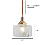WaveLite Glas-Pendelleuchte | Wellenstruktur | Elegantes Design | LED-kompatibel