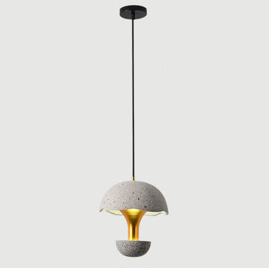 Cemuro Glow Industrial Pendelleuchte | Beton-Optik | Pilzform | LED-Hängeleuchte für Esszimmer & Küche