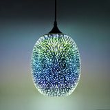 CelestaFlare Kreative 3D-Feuerwerk-Pendelleuchte | Glasdesign | Modernes Stimmungslicht | Dekorative Hängelampe für Zuhause