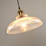LumoStria Pendelleuchte | Streifenglas | 1-flammig | Vintage-Design für stilvolle Beleuchtung