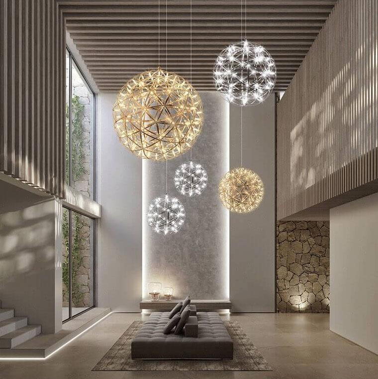 StarFlare LED Feuerwerk Pendelleuchte | Modernes Design | 12 bis 92 Lichtkugeln | Deko-Leuchte für Wohnzimmer & Esszimmer