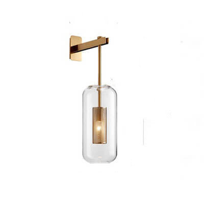 LumiGlass Zylinder-Wandleuchte mit Klarglas | Modernes Design | Stilvolle Beleuchtung für Zuhause und Büro