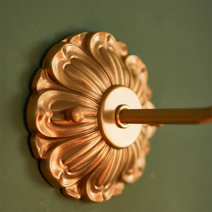 Floribella Vintage Kupfer Blume Petal Glas Wandleuchte | Elegantes Design | Stilvolle Beleuchtung für Zuhause
