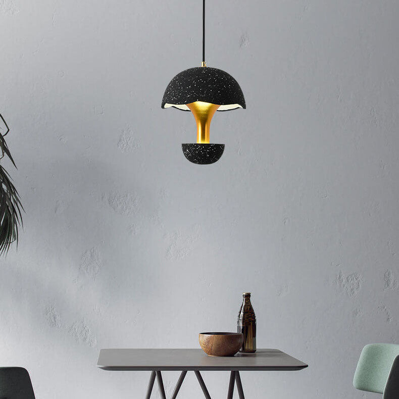 Cemuro Glow Industrial Pendelleuchte | Beton-Optik | Pilzform | LED-Hängeleuchte für Esszimmer & Küche