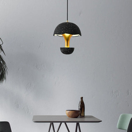 Cemuro Glow Industrial Pendelleuchte | Beton-Optik | Pilzform | LED-Hängeleuchte für Esszimmer & Küche