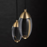 LustreVine Kristall Pendelleuchte | Tropfenform | LED-Lampe mit Kristall | Moderne Beleuchtung für Wohn- und Esszimmer