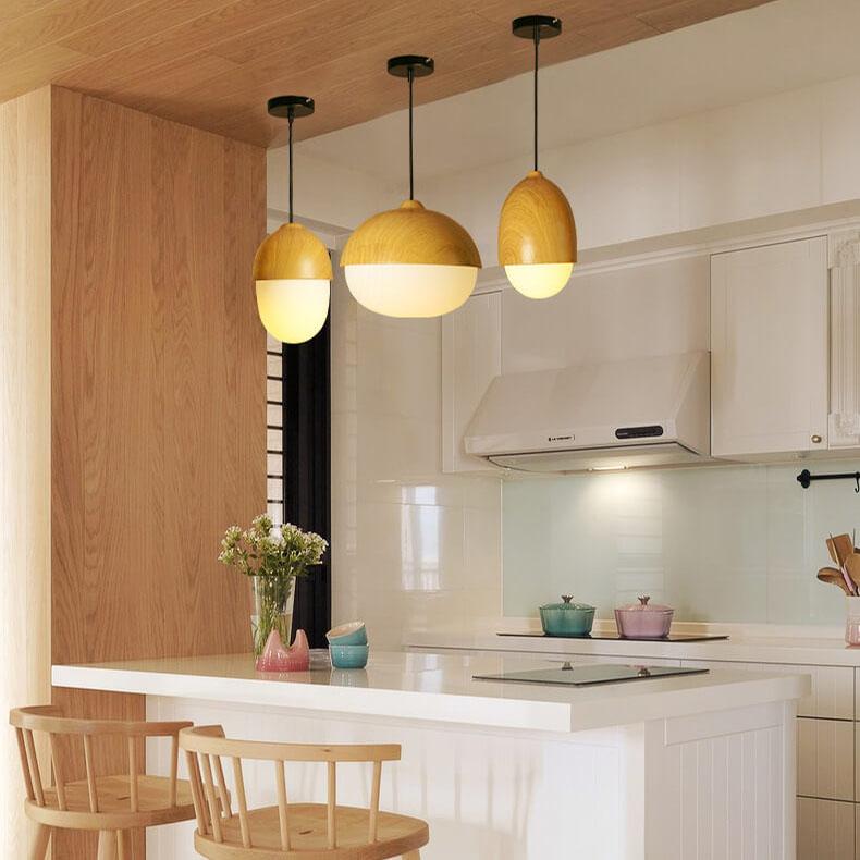 GlowNut Beige Globe Pendelleuchte | Modernes Design | Energieeffizient | Wohn- und Essbereich | Stilvolle Beleuchtung