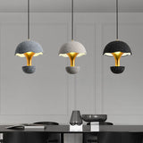 Cemuro Glow Industrial Pendelleuchte | Beton-Optik | Pilzform | LED-Hängeleuchte für Esszimmer & Küche