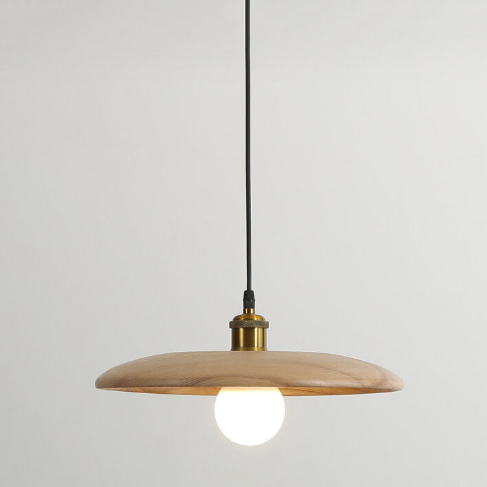 SolaraLite – Minimalistische Holz Pendelleuchte | Tellerdesign | Nachhaltige Beleuchtung für Zuhause