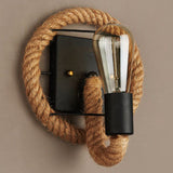 RusticGlow Seil-Wandleuchte | Vintage Stil | Hanfseil-Lampendesign | Einzigartige Dekoration | Umweltfreundliche Wandlampe