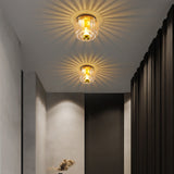 Solara Luxury Glas-Design Deckenleuchte | Kupfer-Sonnengestaltung | Wand- & Deckenmontage | Premium Wohnambiente