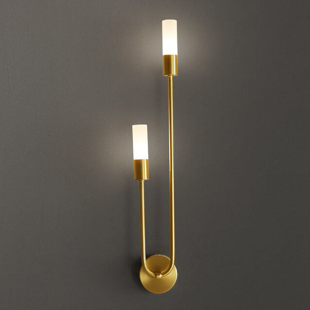 LumiU – Minimalistisches U-Design LED Wandleuchte | 2 Lichter | Metall & Kupfer