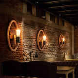 RusticGlow Seil-Wandleuchte | Vintage Stil | Hanfseil-Lampendesign | Einzigartige Dekoration | Umweltfreundliche Wandlampe