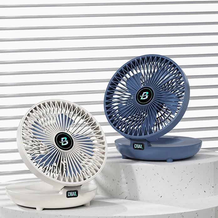 BreezeMate Mini-USB Ventilator | Tragbar & Wiederaufladbar | Verstellbar | Wand- & Desktopnutzung