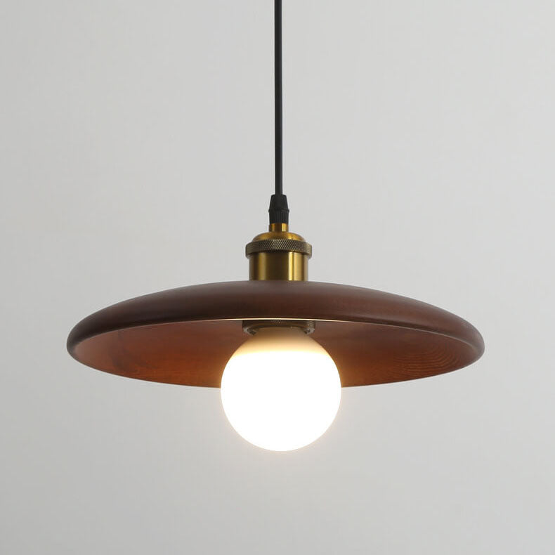 SolaraLite – Minimalistische Holz Pendelleuchte | Tellerdesign | Nachhaltige Beleuchtung für Zuhause