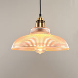 LumoStria Pendelleuchte | Streifenglas | 1-flammig | Vintage-Design für stilvolle Beleuchtung