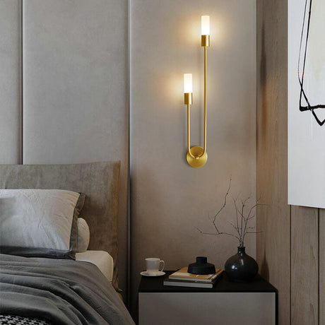 LumiU – Minimalistisches U-Design LED Wandleuchte | 2 Lichter | Metall & Kupfer