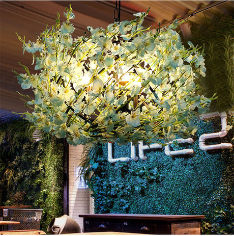 FloraNova Kreativer Blumen Kronleuchter | 3 Lichter | Farbenfrohes Design für Ihr Zuhause