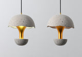 Cemuro Glow Industrial Pendelleuchte | Beton-Optik | Pilzform | LED-Hängeleuchte für Esszimmer & Küche
